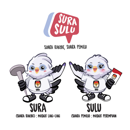 Maskot Pemilu 2024 Sura dan Sulu PNG Vector SVG AI EPS CDR