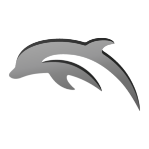 Dolphin Emulator Logo Black and White PNG Vector SVG AI EPS CDR