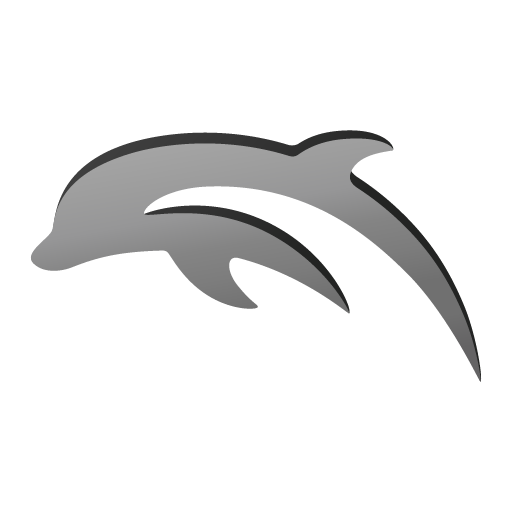 Dolphin Emulator Logo Black and White PNG Vector SVG AI EPS CDR