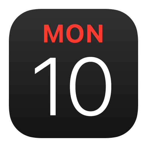 Calendar iOS App Icon Dark 2020 PNG Vector SVG AI EPS CDR