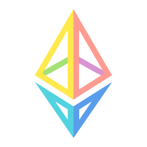 Ethereum Logo Diamond Rainbow 2014 PNG Vector SVG AI EPS CDR
