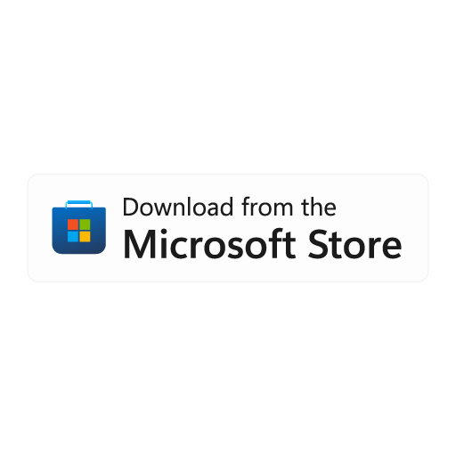Microsoft Store App Badge Light 2024 PNG Vector SVG AI EPS CDR