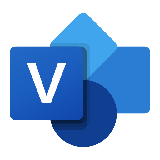 Microsoft Visio Icon 2019 PNG Vector SVG AI EPS CDR